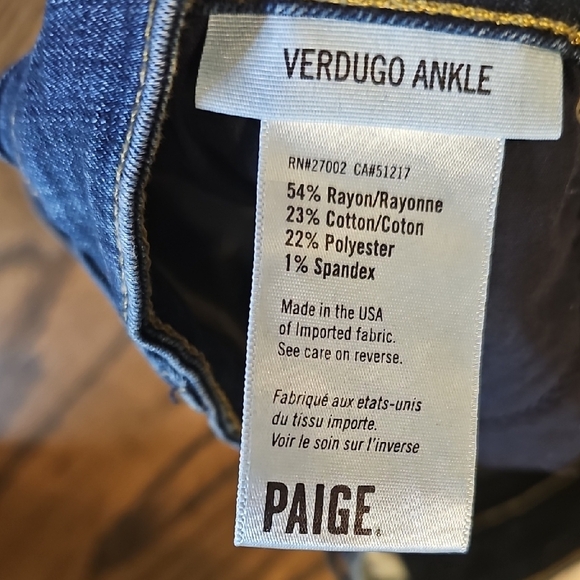 PAIGE Dark Blue Skinny Jeans - Picture 3 of 10